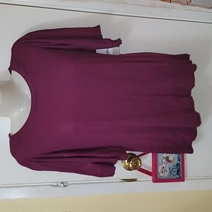 Nordstrom BP knit top magenta purple pullover flutter sleeve new
